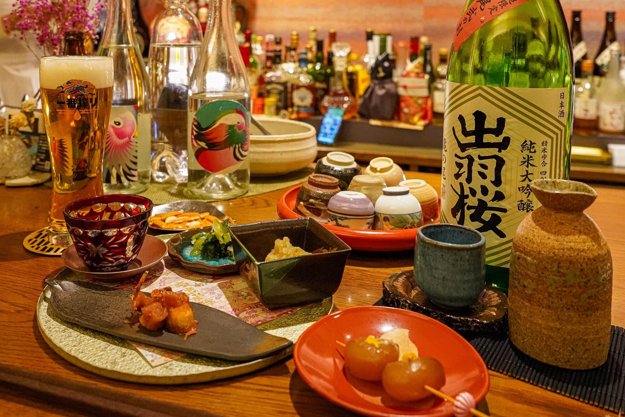 Obanzai, skewers and local sake